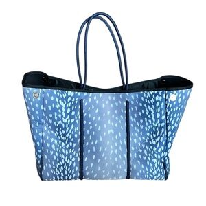 Parker & Hyde blue fawn print Neoprene Tote